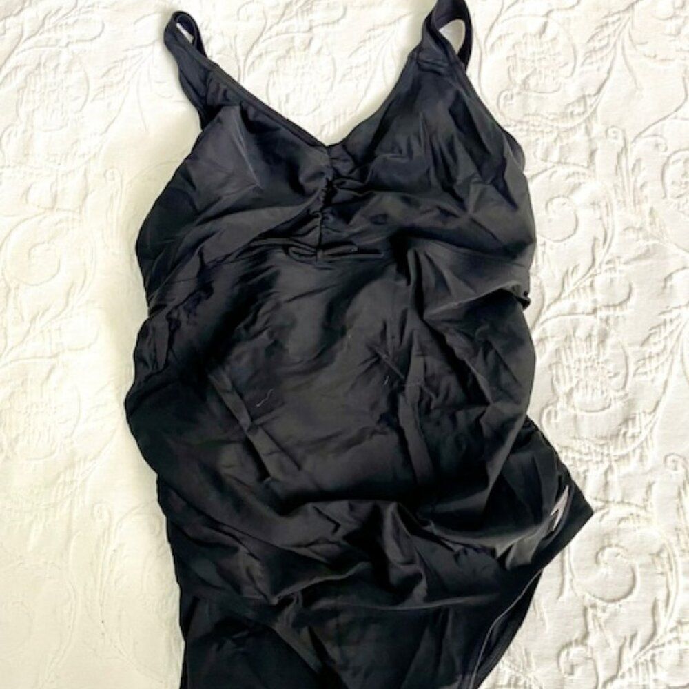 Black Speedo One Piece Swimming Bathing Swim Suit XXL